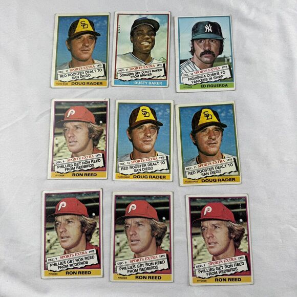 1976 Topps Traded Baseball 70 Cards Lot Poor Condition Low Grade w Multiples - Picture 3 of 8